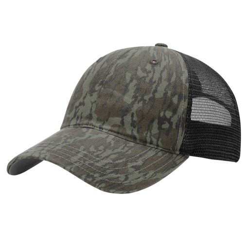 Richardson 111 Printed Washed Trucker - Camouflage Patterned - Custom Embroidered
